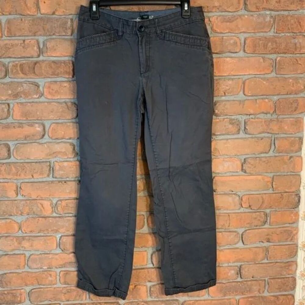Eddie Bauer‎ Pants Women's Size 6 Petite Gray Casual Straight Leg Chinos Cotton